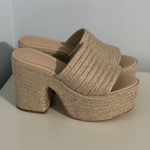 Saks Fifth Avenue Corda 110MM Jute Platform Clogs - Picture 1 of 7